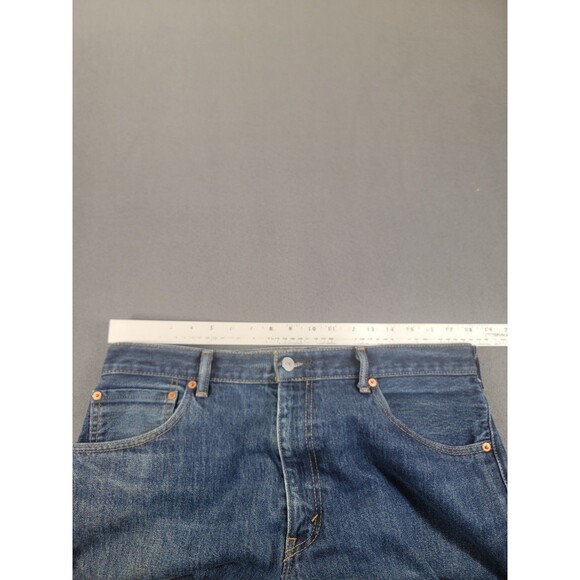 Levis 517 Jeans Mens 36x30 Blue Denim Bootcut Straight Leg Distressed Raw Hem - Picture 7 of 15